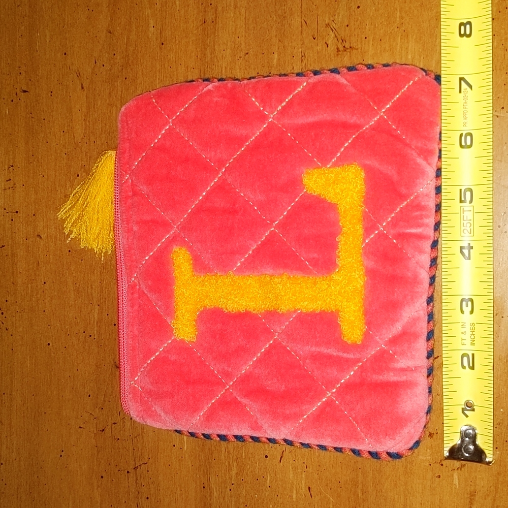Velvety soft L pouch from Anthropologie
